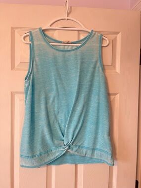 Jane and Delancey Aqua Twist-Front Tank Top super soft lightweight size large EU